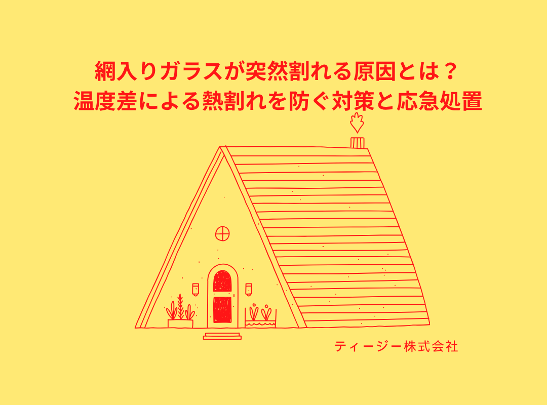 網入りガラスが突然割れる原因とは？温度差による熱割れを防ぐ対策と応急処置🐡