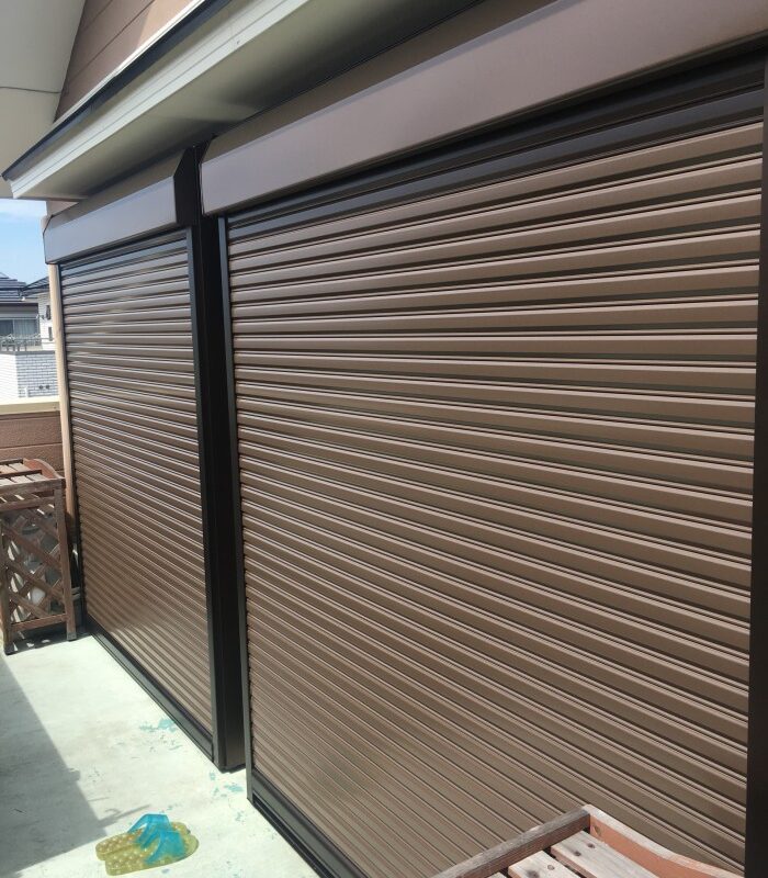 台風対策シャッター取付！ボックス下げ納まり　豊橋市